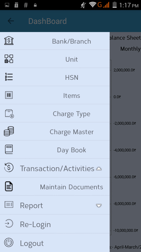 accounting app screen